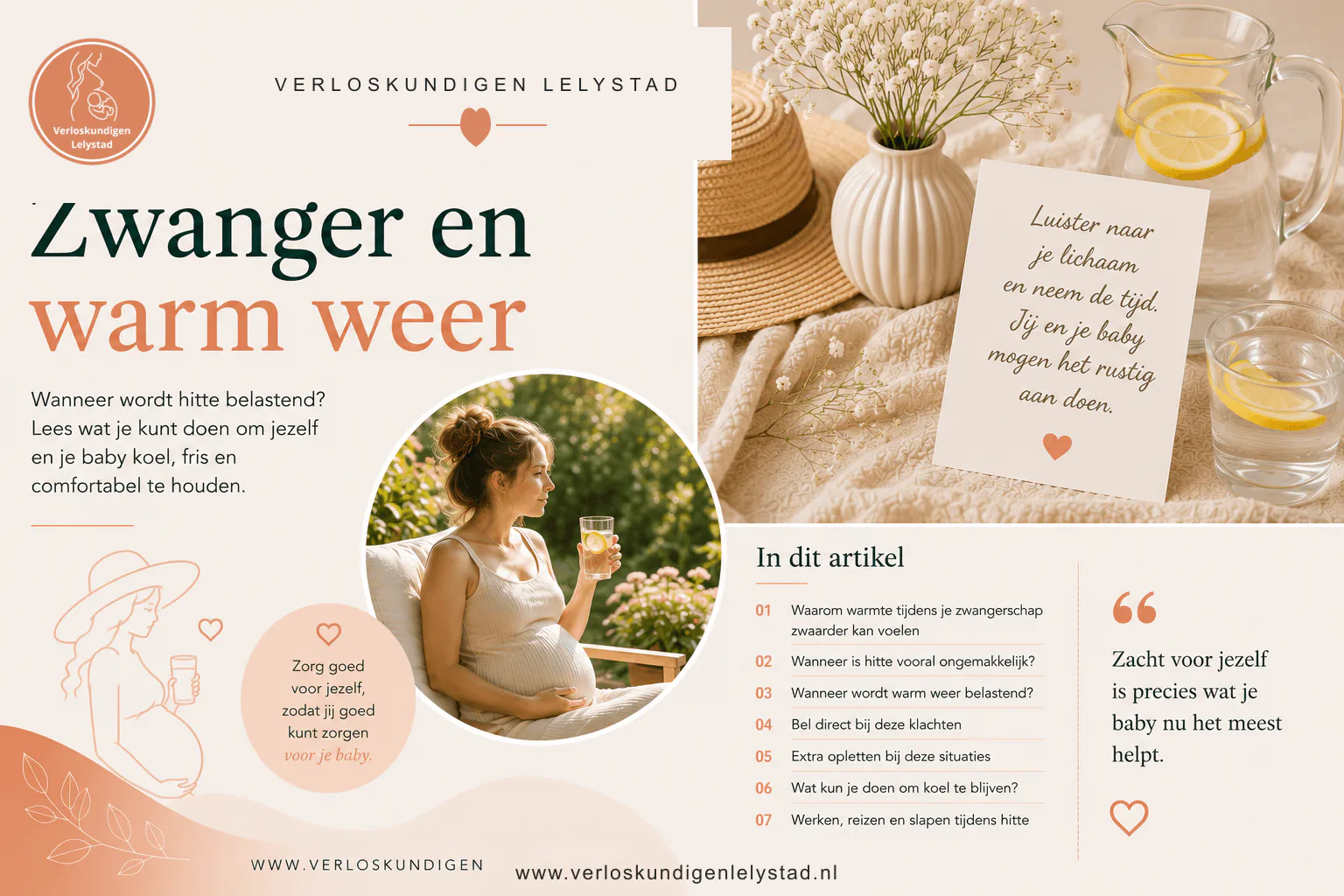 Zwanger en warm weer: wanneer wordt hitte belastend?